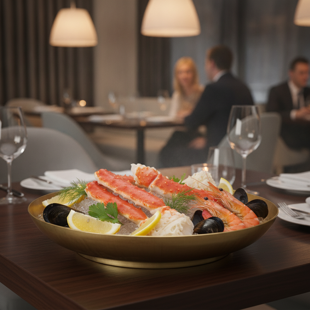 Stainless Steel Seafood Serving Bowl 245mm for Elegant Dining