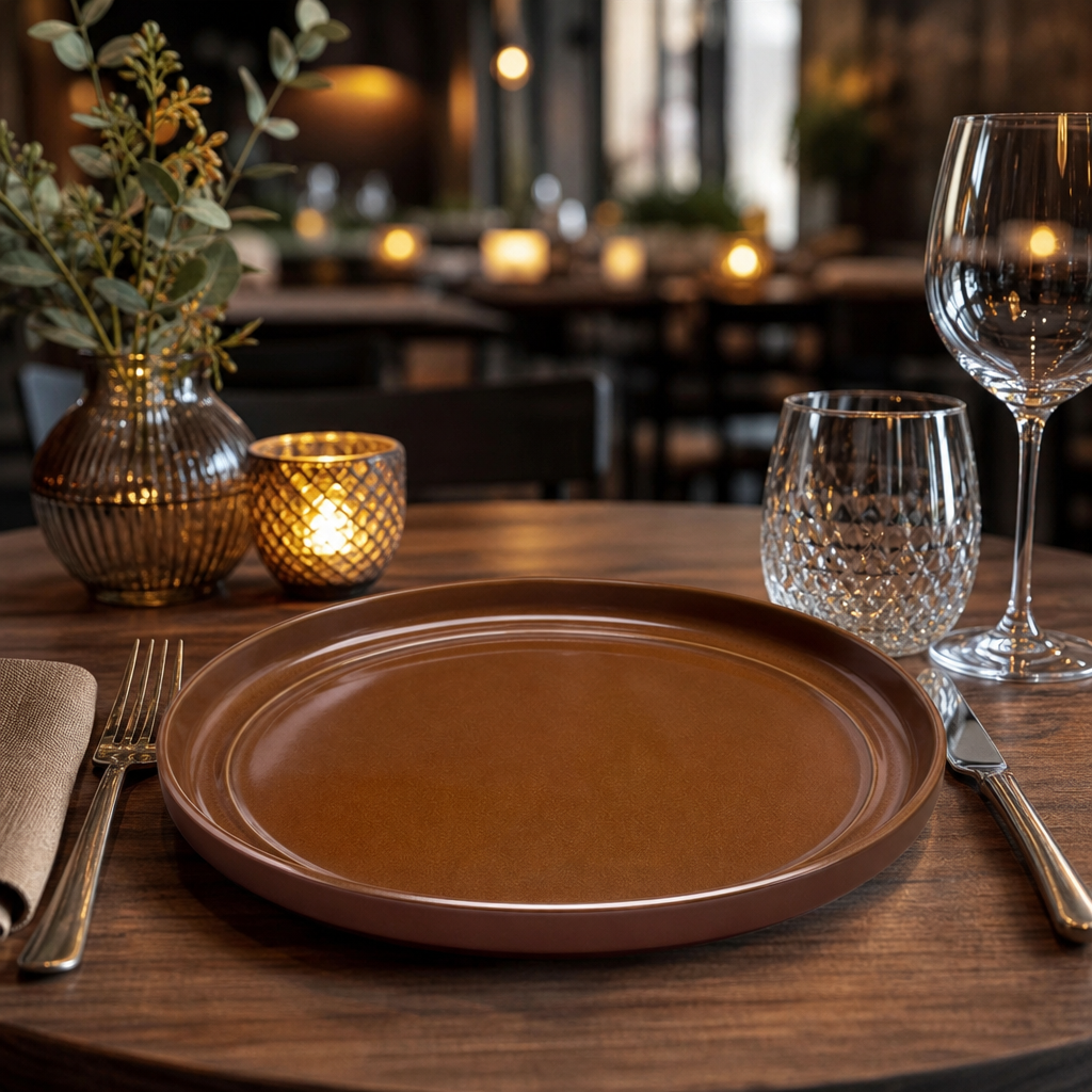 Fire Plates 230mm Porcelain for Professional Use (Pack of 24)
