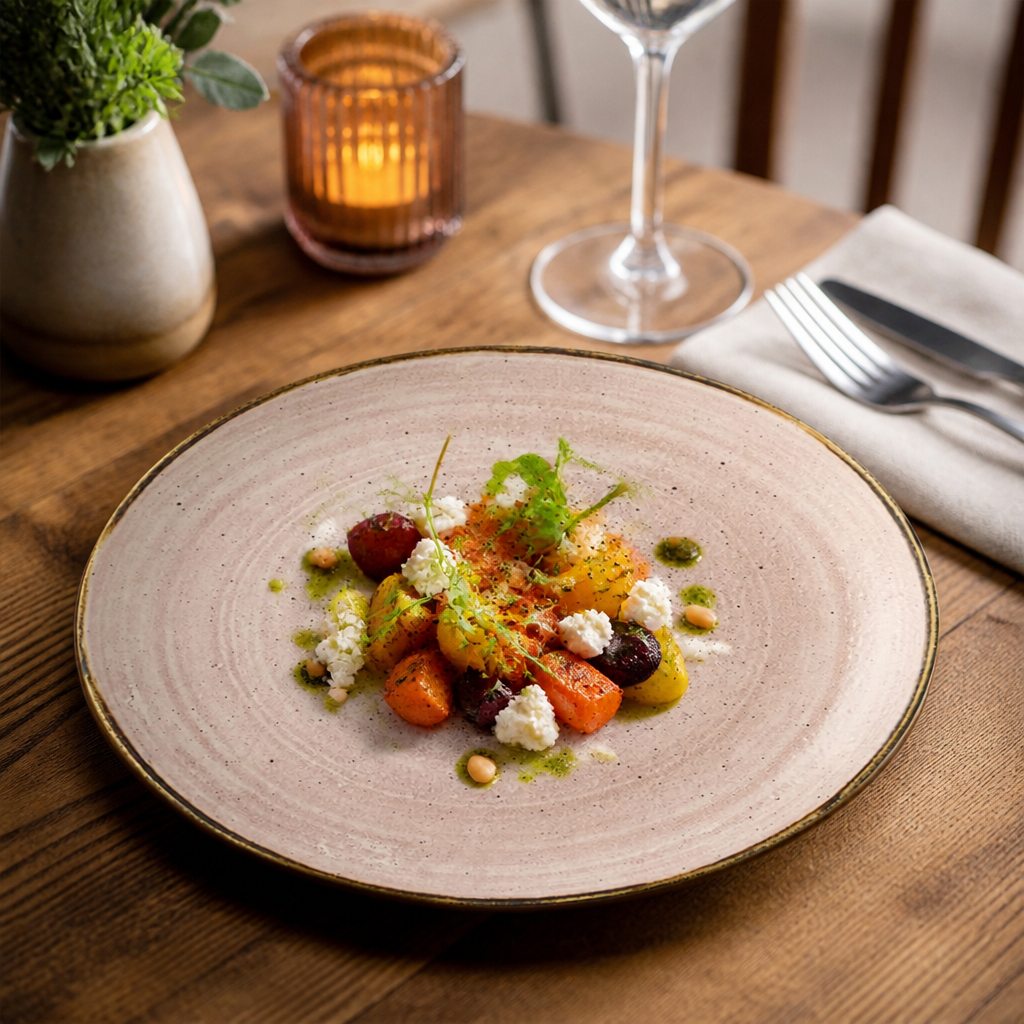 Coupe Plates 220mm Terracotta for Restaurants & Cafés (Pack of 12)