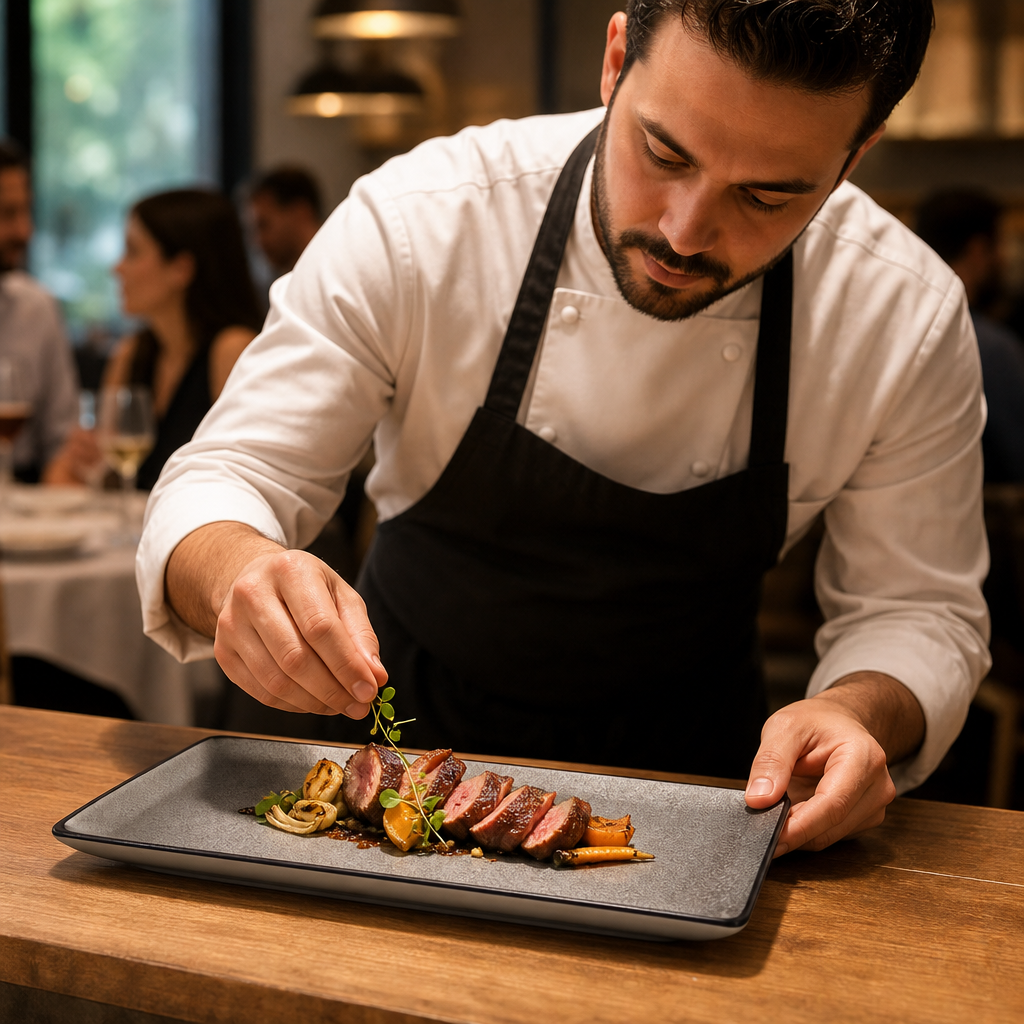 Rectangular Plates 335mm Porcelain for Restaurants (Pack of 4)