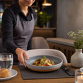 Walled Bowls 850ml Grey Vitrified Stoneware for Dining (Pack of 6)