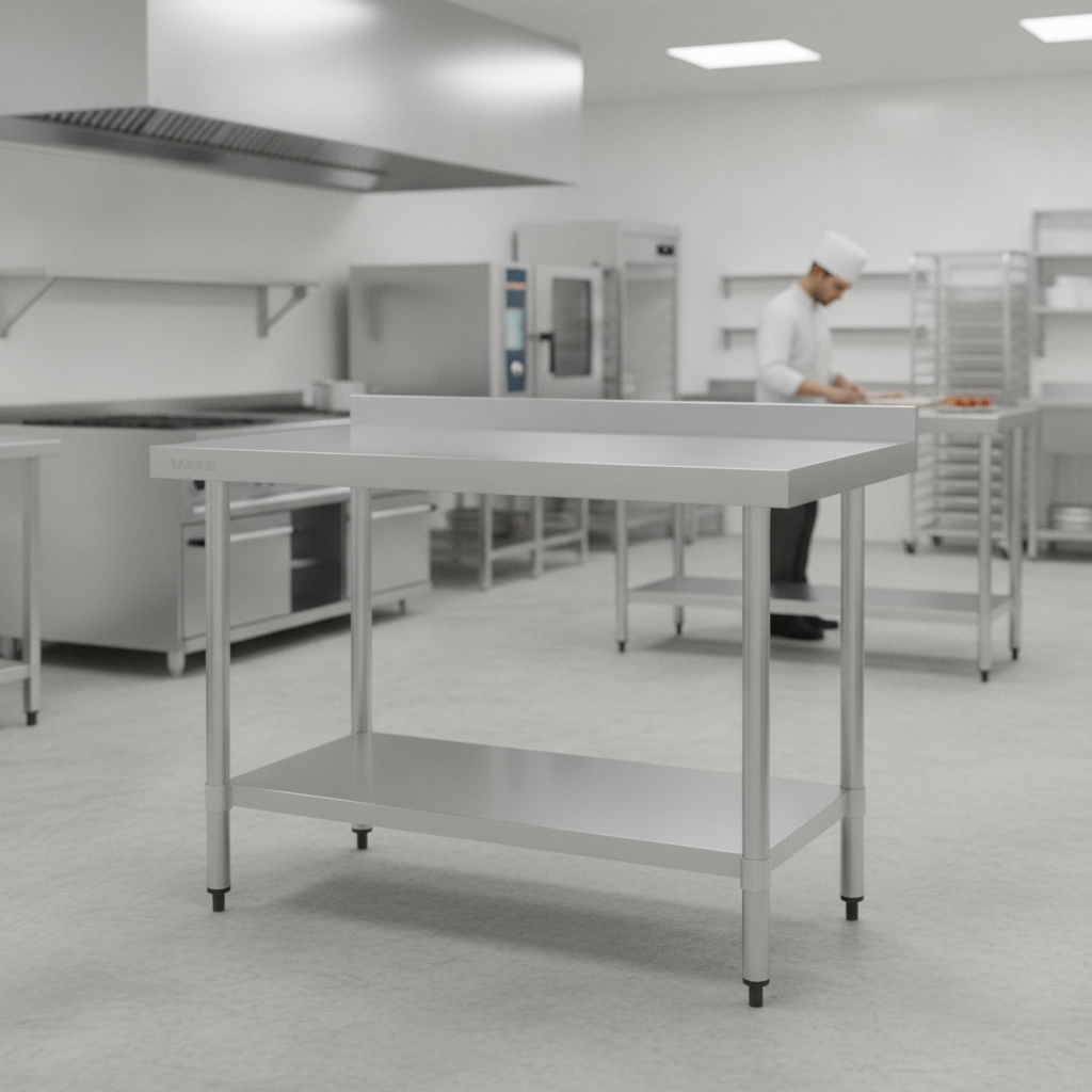430 Stainless Steel Prep Table 1200mm for Commercial Kitchens