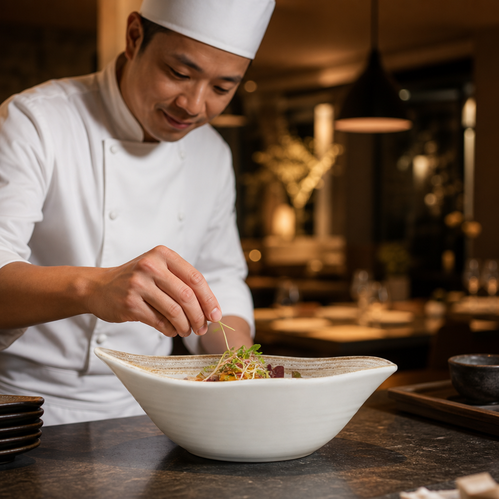Alumina Tall Bowls 150mm Vitrified Ceramic for Fine Dining (Pack of 12)