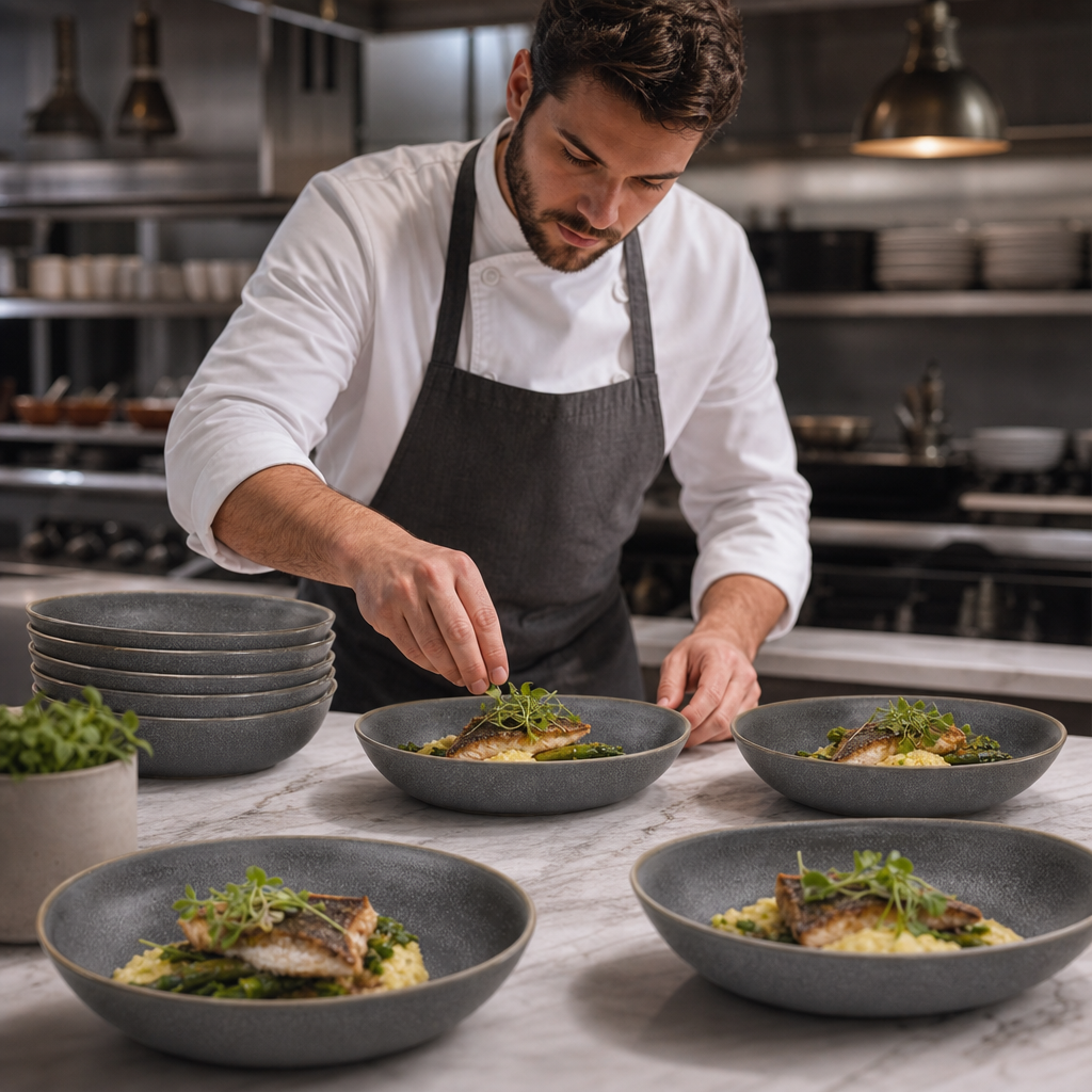 Deep Oval Bowls 267x197mm Grey Vitrified Stoneware for Restaurants (Pack of 6)