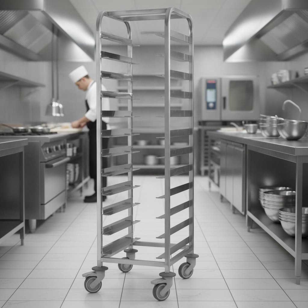 Stainless Steel 12-Shelf Clearing Trolley for Commercial Use