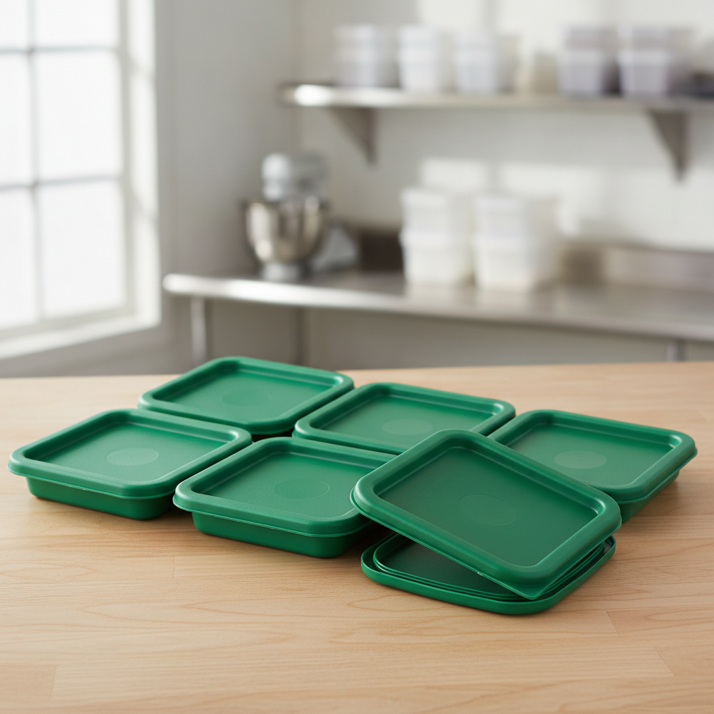 Polyethylene Food Storage Container Lid for Safe Food Storage (Pack of 6)