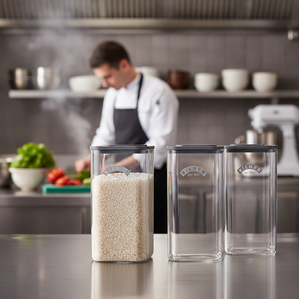Glass Dry Food Storage Dispenser 3L for Pantries & Kitchens