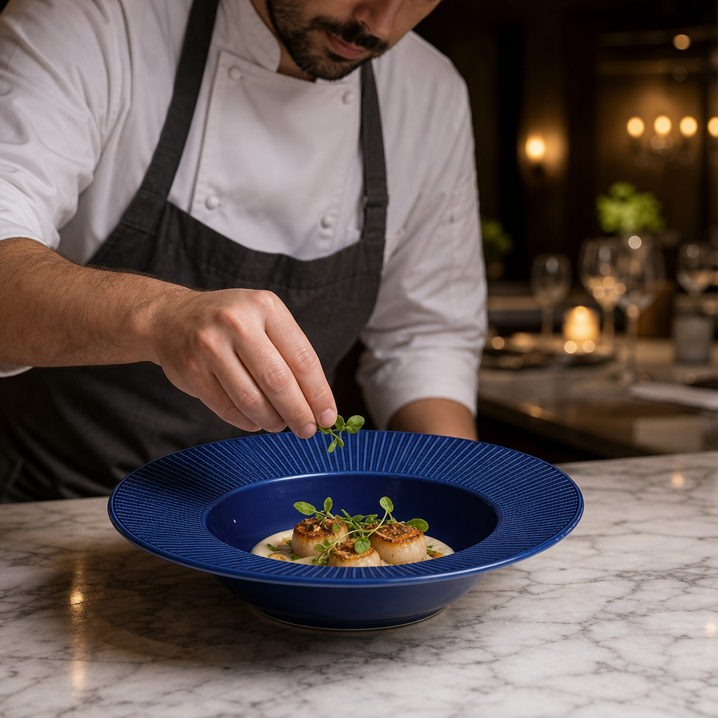 Deep Rimmed Bowl 285mm Porcelain for Fine Dining (Pack of 6)