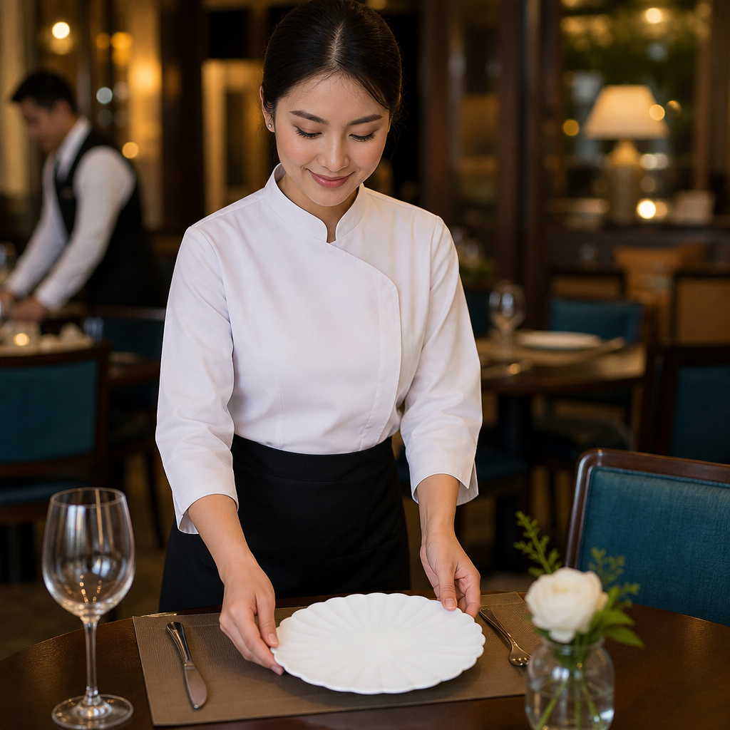 Scalloped Plates 175mm Porcelain for Elegant Dining (Pack of 6)