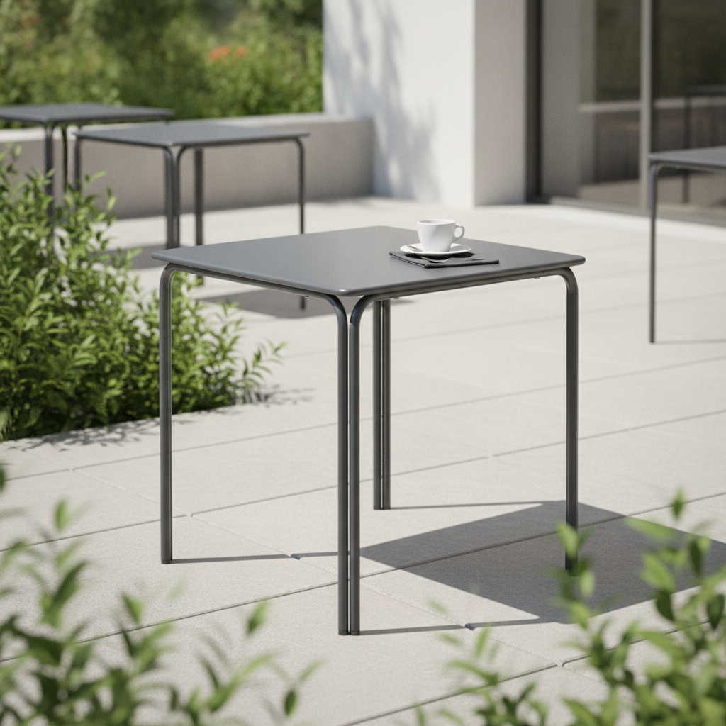 Steel Square Table 700x700mm for Indoor & Outdoor Use