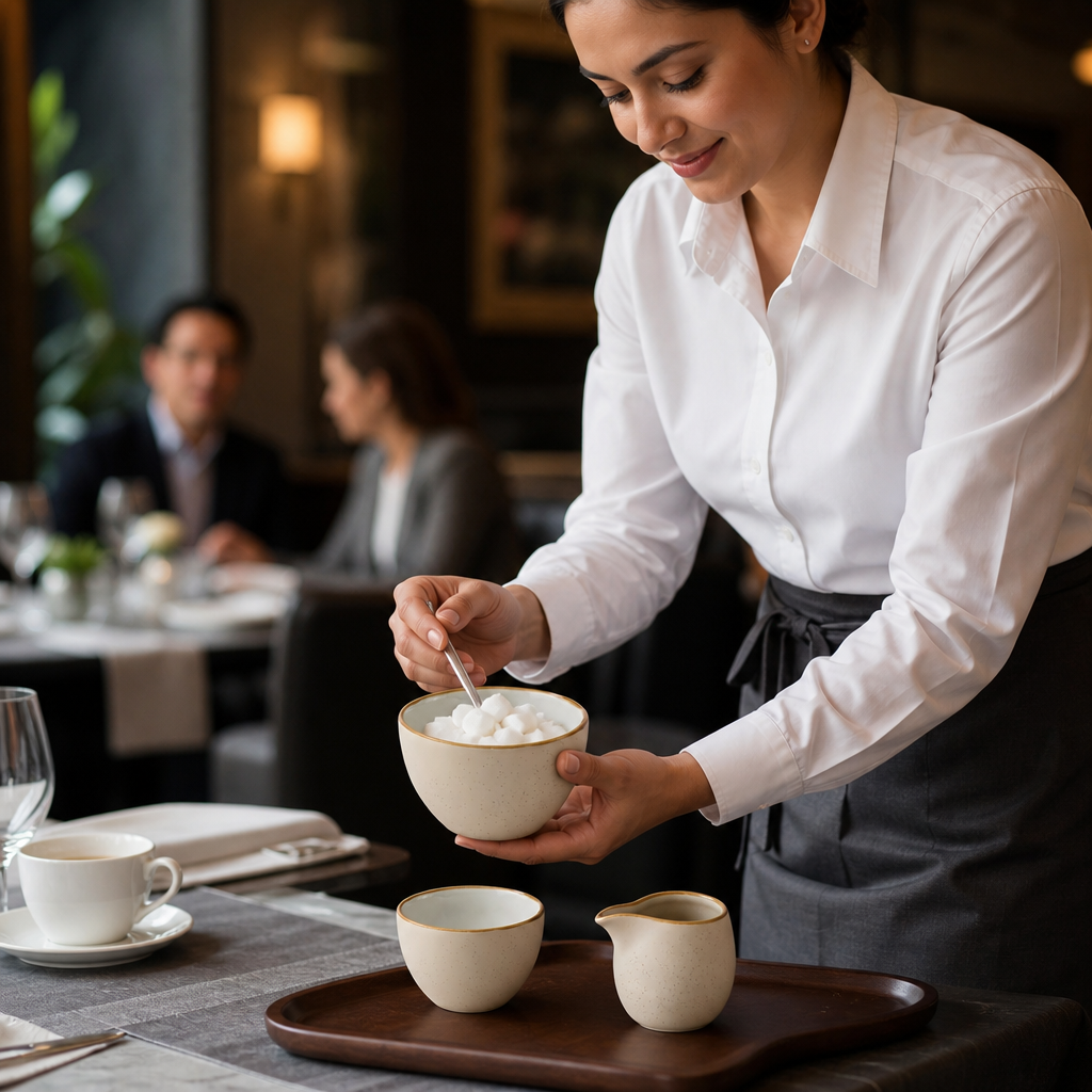 Super Vitrified Ceramic Cream Sugar Bowls 236ml for Beverage Service (Pack of 12)