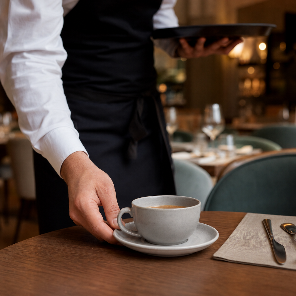 Saucers 150mm White Vitrified Stoneware for Restaurants (Pack of 24)