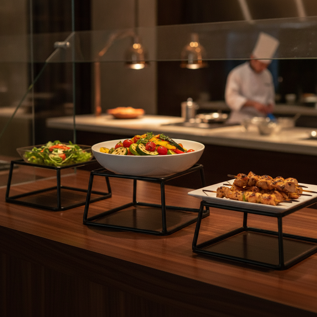 Metal Buffet Stand for Attractive Food Presentation