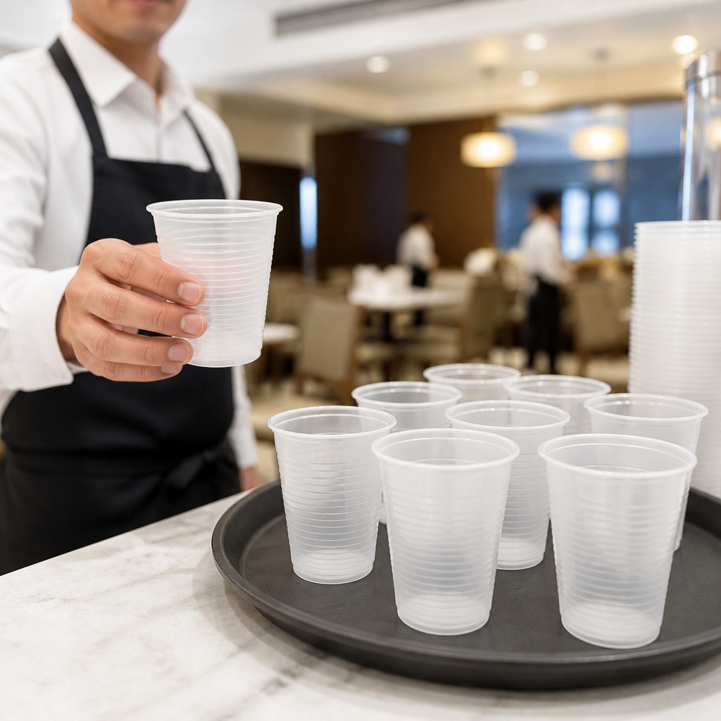 Polypropylene Translucent Water Cooler Cups 200ml for Offices (Pack of 2000)