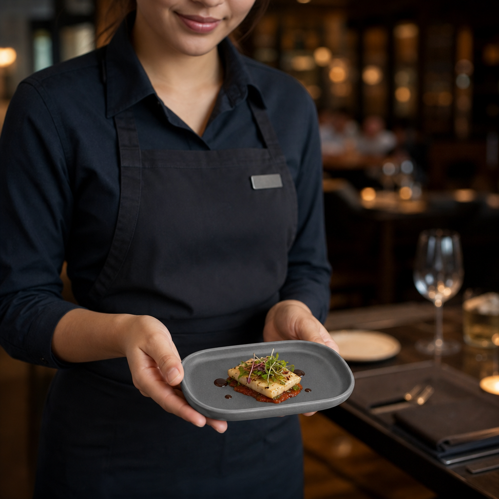 Trays 170x117mm Grey Vitrified Ceramic for Stylish Serving (Pack of 6)