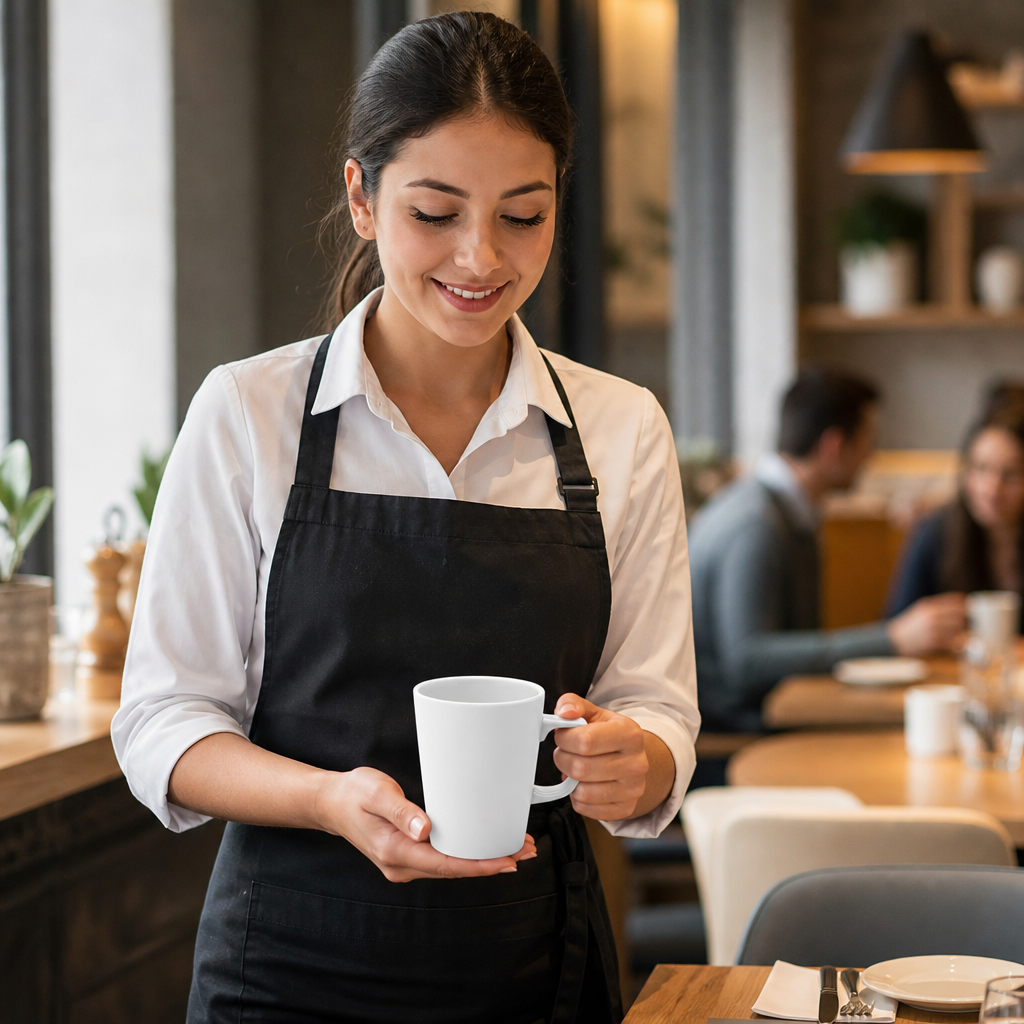 Porcelain Latte Mugs 280ml for Dining & Service (Pack of 12)
