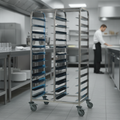Stainless Steel Clearing Trolley for Commercial Use