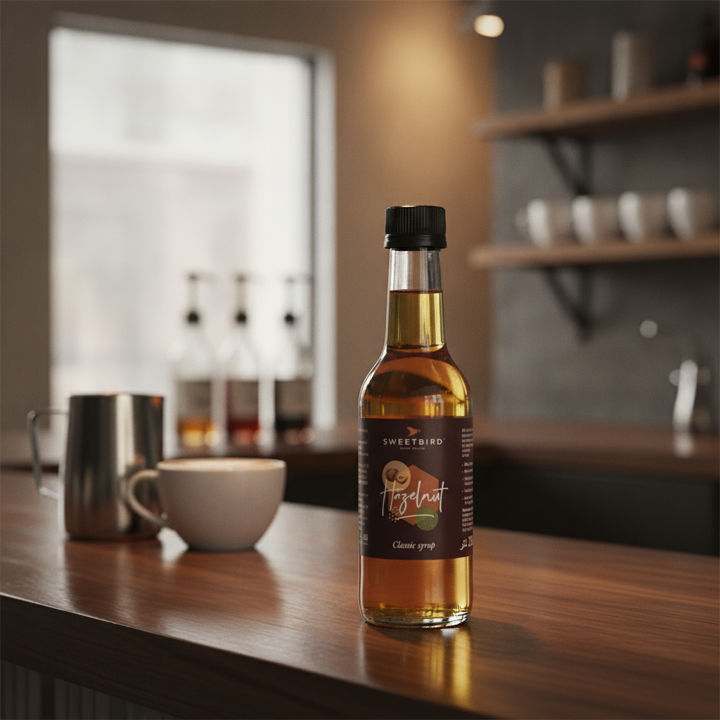 Hazelnut Syrup 250ml Glass Bottle for Home Use