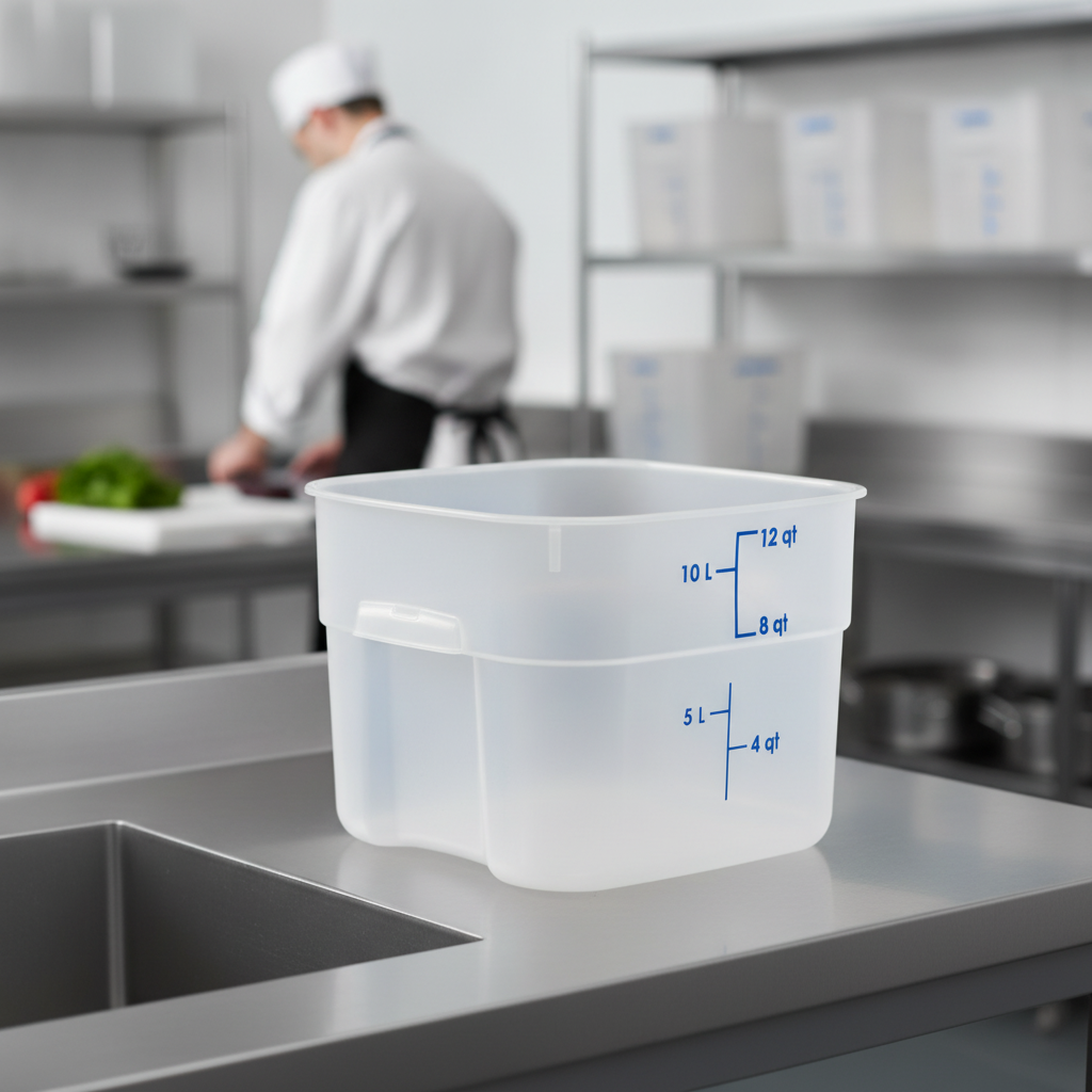 Polypropylene CamSquare Container 11.4L for Commercial Kitchens