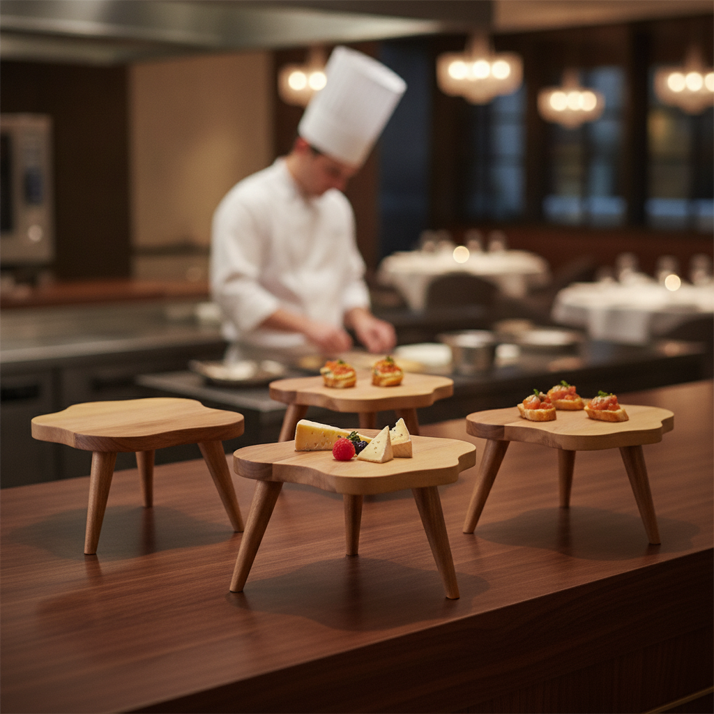 Wooden Organic Display Stands 275x145mm for Catering Events (Pack of 4)