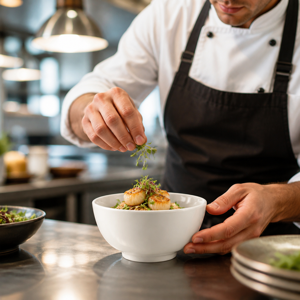Large Footed Bowl 145mm Porcelain for Professional Catering (Pack of 6)