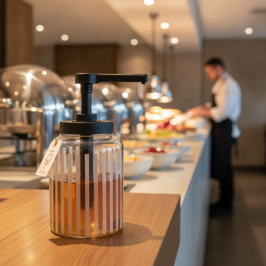 Glass Dosing Dispenser 1.7L for Buffets & Catering