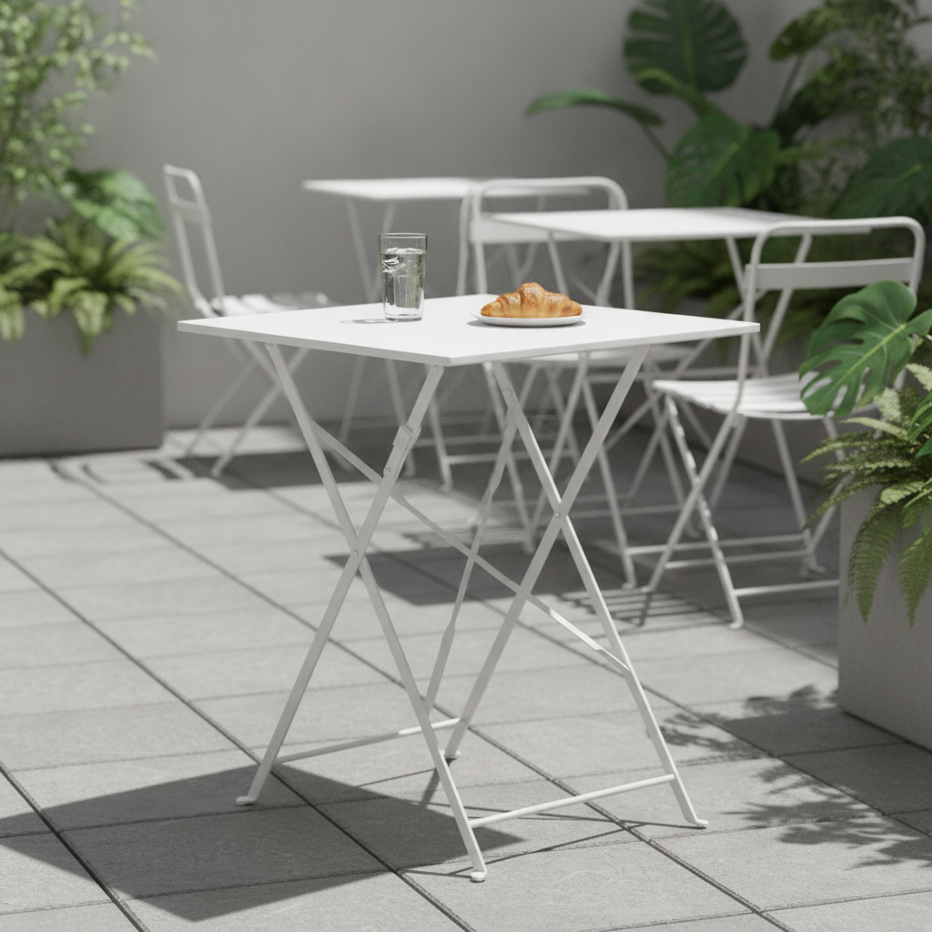 Steel Square Table 600mm for Indoor & Outdoor Use