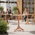 Polypropylene Round Café Table 600mm for Indoor & Outdoor Use