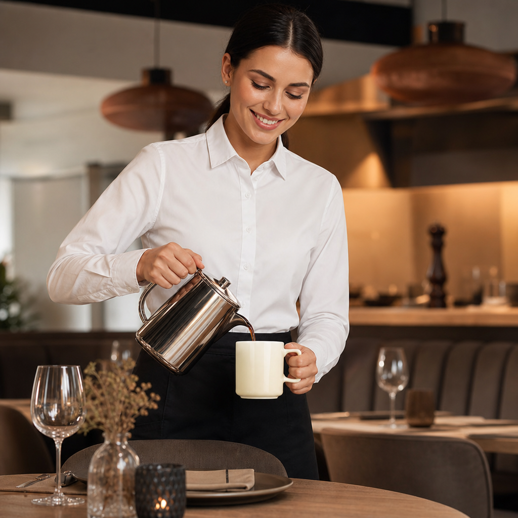 Cups 230ml Porcelain for Stylish Table Settings (Pack of 6)