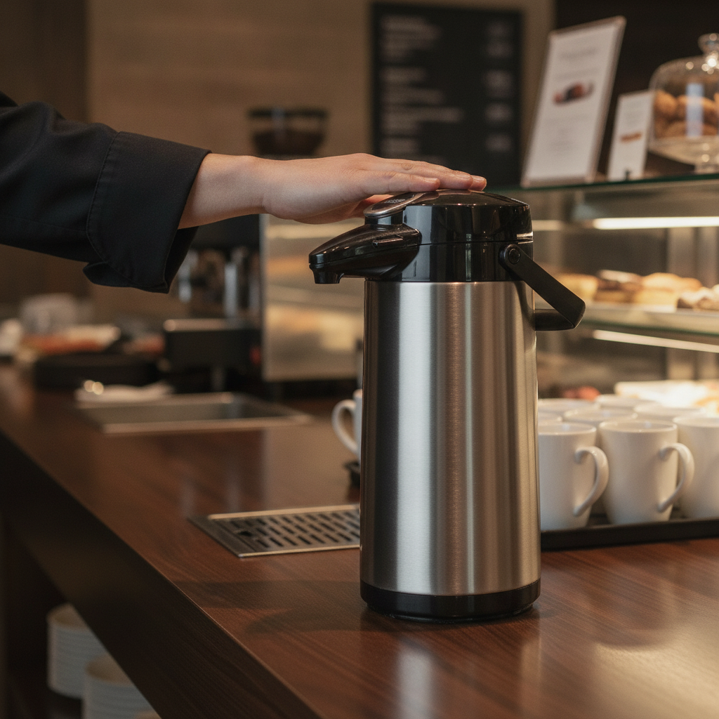 Stainless Steel Pump Action Airpot 2.2L for Self-Serve Areas