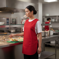 Polycotton Red Tabard for Canteens & Kitchens