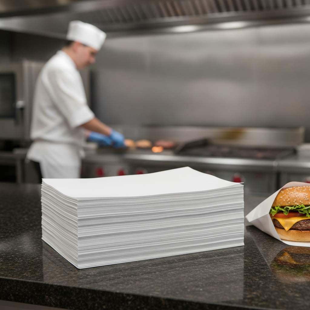 Paper Grease-Resistant Burger Wraps 250x350mm for Food Service (Pack of 200)