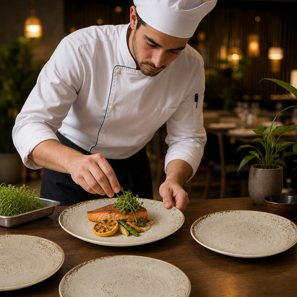 Plates 250mm Porcelain for Restaurants & Cafés (Pack of 12)