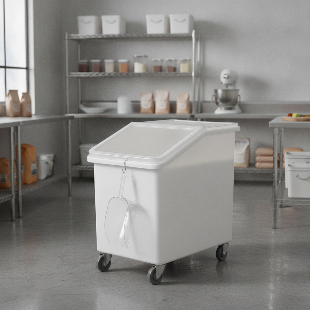 Polyethylene Mobile Ingredient Bin 140L for Bulk Storage