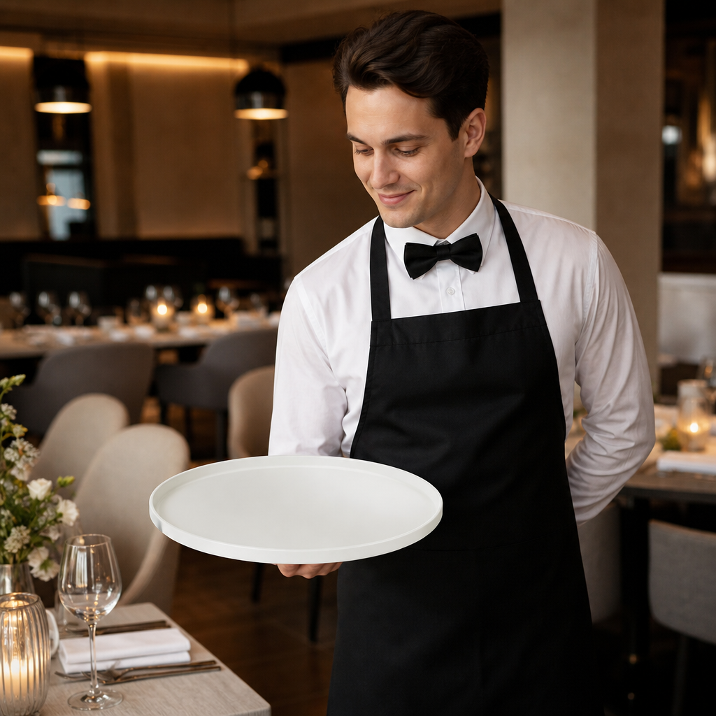 Round Trays 290mm Fine China for Upscale Dining (Pack of 12)