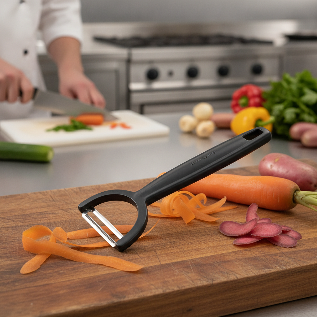 Stainless Steel Serrated Peeler for Efficient Food Prep