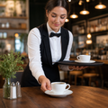 Saucers Rim 150mm Black Porcelain for Catering (Pack of 24)