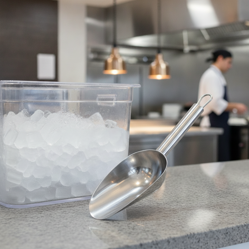 Stainless Steel Ice Scoop 50ml for Commercial Use