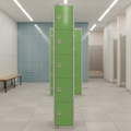 Powder Coated Steel Green Lockers 300mm Deep for Leisure Centres