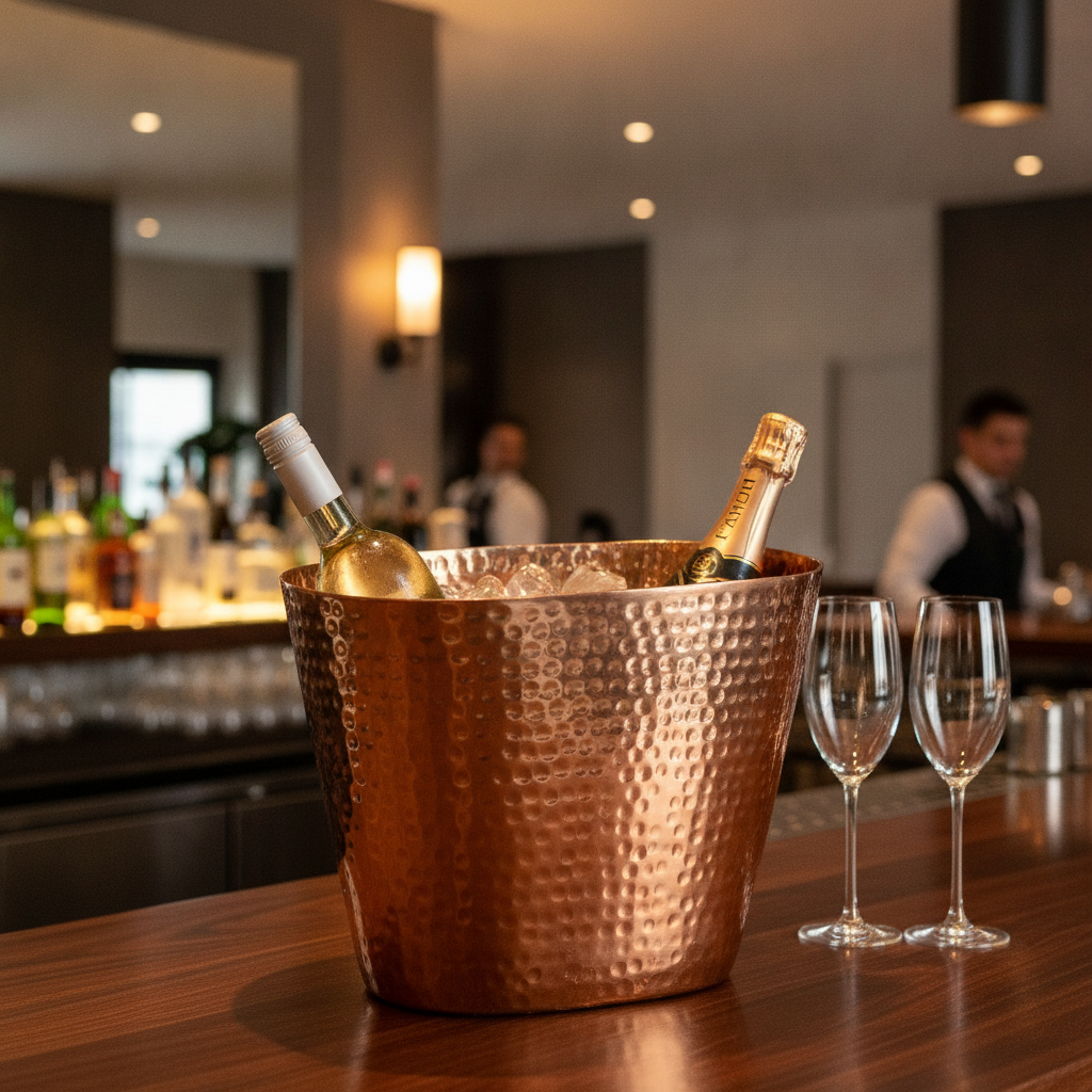 Aluminium Wine and Champagne Cooler Bowl 2.1L for Bars & Pubs