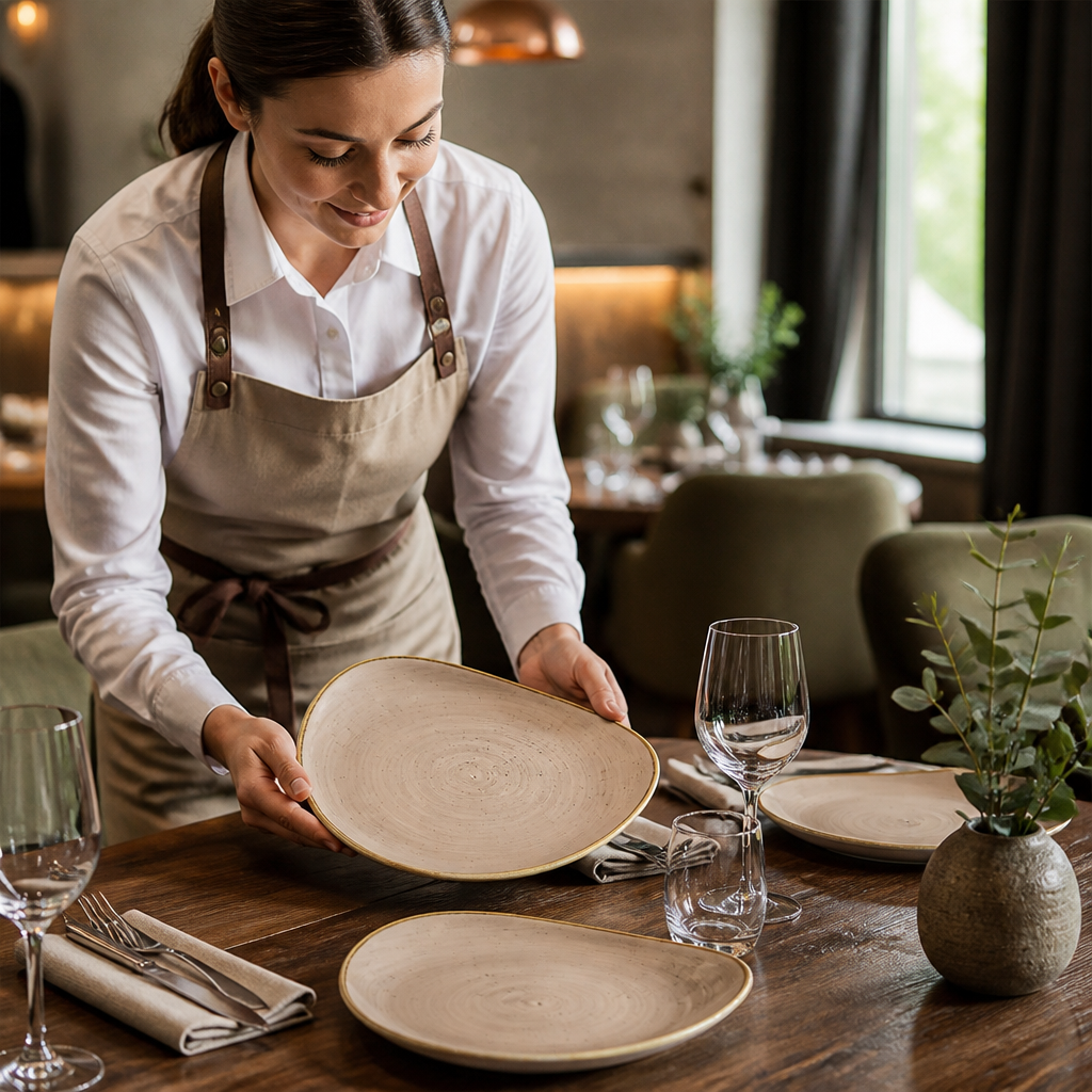 Plates 229mm Vitrified Ceramic for Modern Tabletop (Pack of 12)