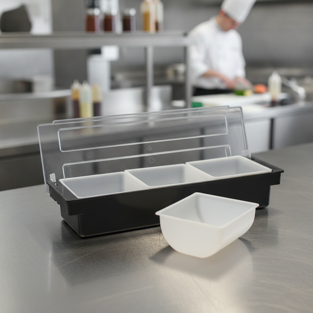 Plastic Condiment Holder Insert 1 Quart for Effective Storage