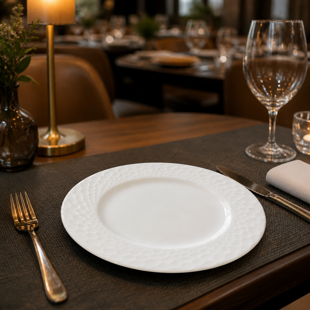Rim Plates 157.5mm Vitrified Ceramic for Hospitality Environments (Pack of 36)