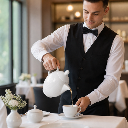 Alumina Vitrified Ceramic Coffee Pot 600ml for Professional Catering (Pack of 6)