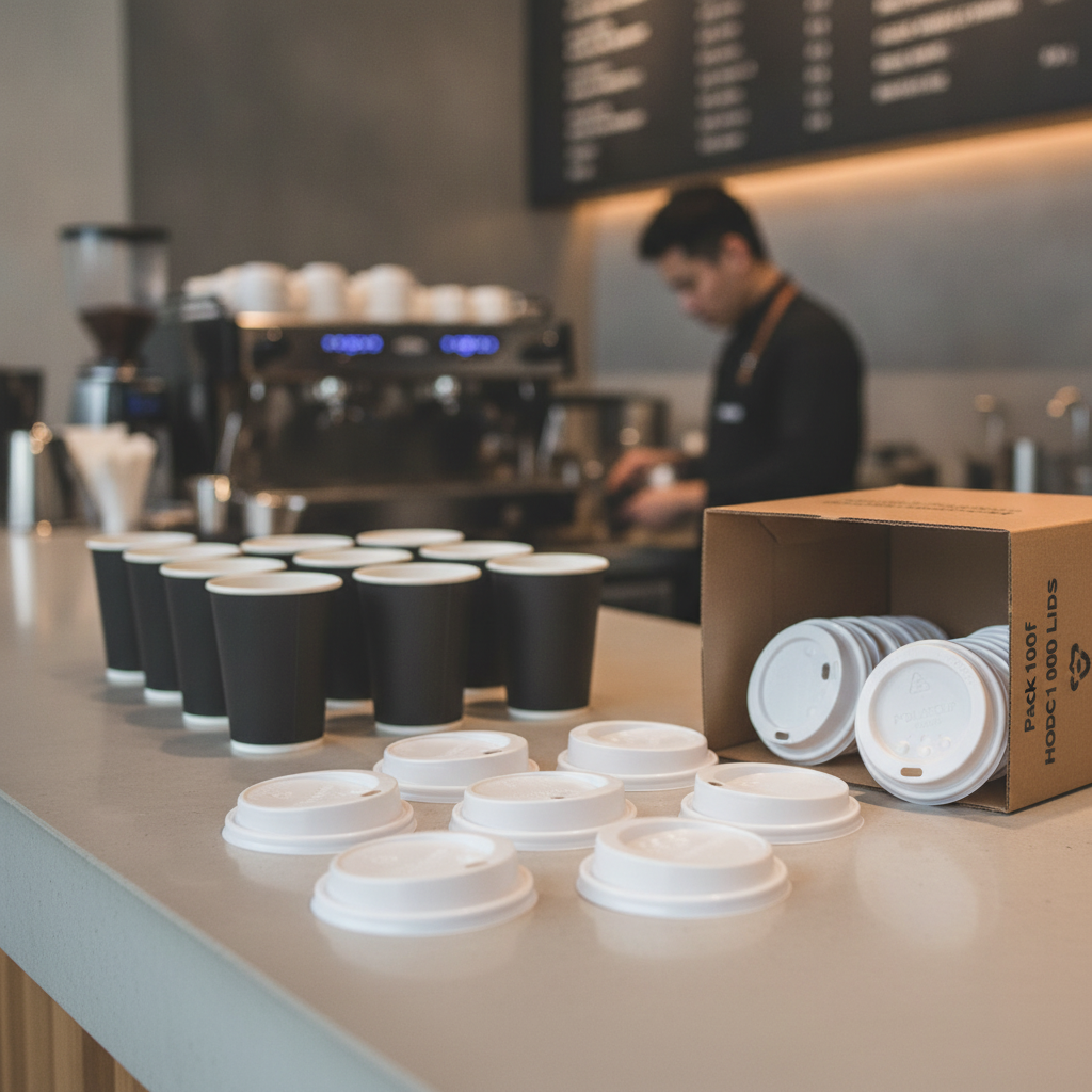 Plastic Hot Cup Lids for Insulated Serving (Pack of 1000)