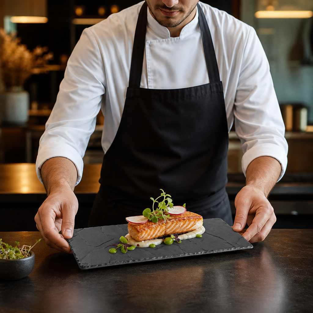 Rectangular Plates x 300 160mm Porcelain for Food Presentation (Pack of 6)