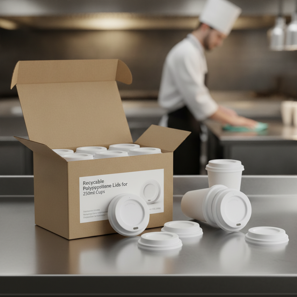 Recyclable Polypropylene Lids for 250ml Cups (Pack of 420)