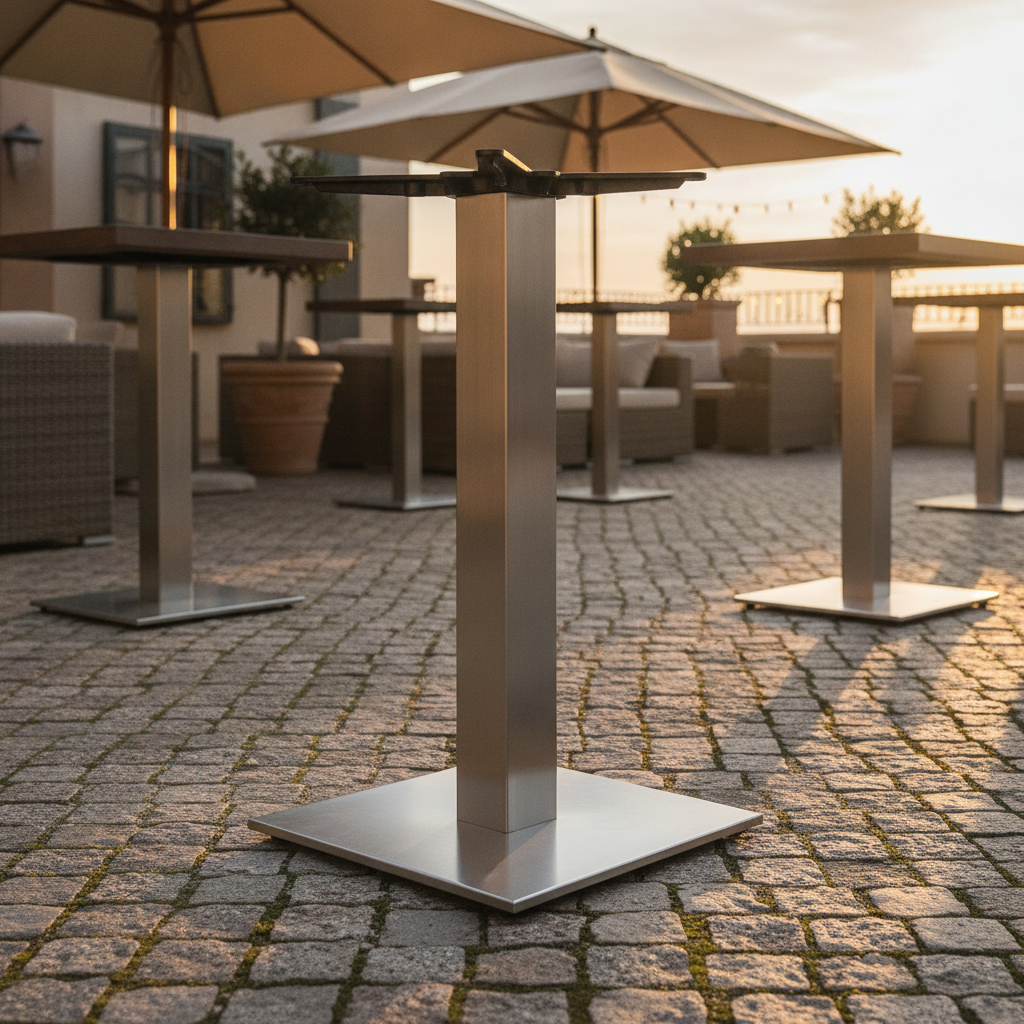 Stainless Steel Square Table Base 430x430mm for Alfresco Dining