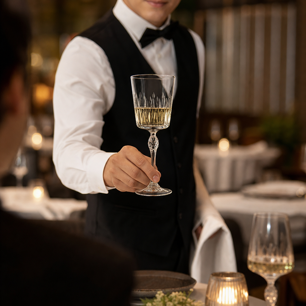 Glass White Wine Glasses 255ml for Professional Catering (Pack of 12)