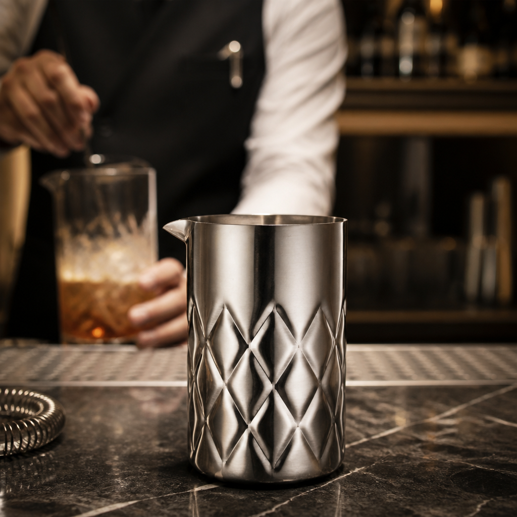 304 Stainless Steel Double Wall Mixing Glass for Cocktail Bars